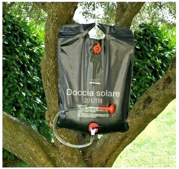 Doccia Solare Sacca 20Lt Portatile da Viaggio Campeggio Piscina Giardino Mare 2