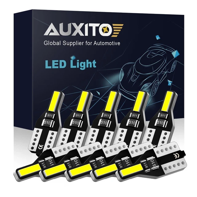 AUXITO T10 194 168 LED Car Wedge Tail Side License Plate Light Lamps 6000K White