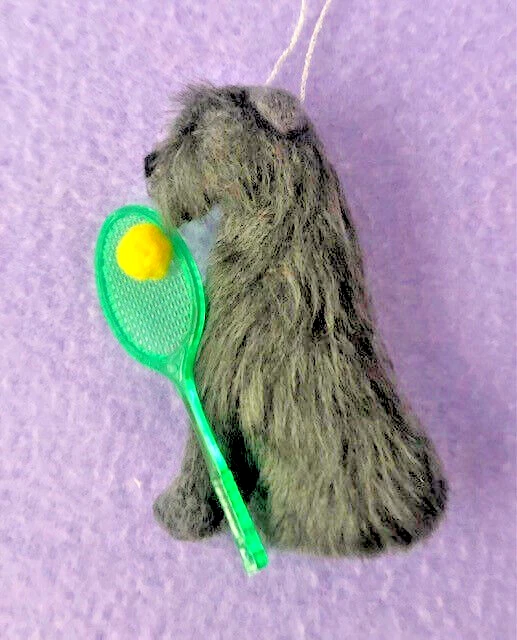 Irish Wolfhound /Deerhound/Lurcher-Tennis Player / Racket-Part Needle Felted Dog