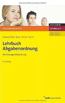 Lehrbuch Abgabenordnung: Mit Finanzgerichtsordnu... | Book | condition very good