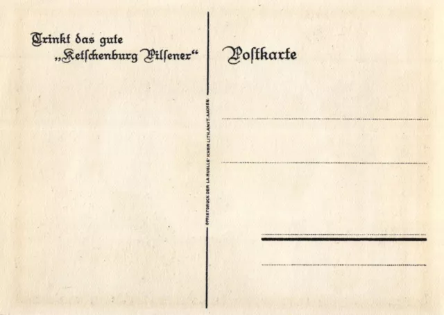 Bier, Brauerei, Ketschenburg Pilsener, Werbe-AK 2