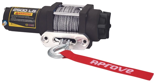 Aprove 2500 LB Winch with Dyneema Synthetic Rope