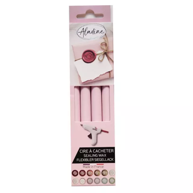 Stick Ceralacca flessibile colore rosa 1 cm per Pistola ceralacca Aladine