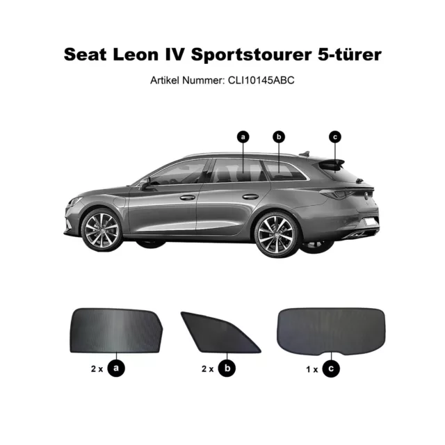 Sonnenschutz Seat Leon Sportstourer (KL) hinteren Seitentüren