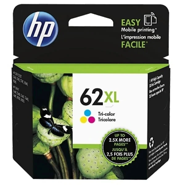 Cartuccia Originale HP 62 XL 62XL Colore Tricromia (02/2024)