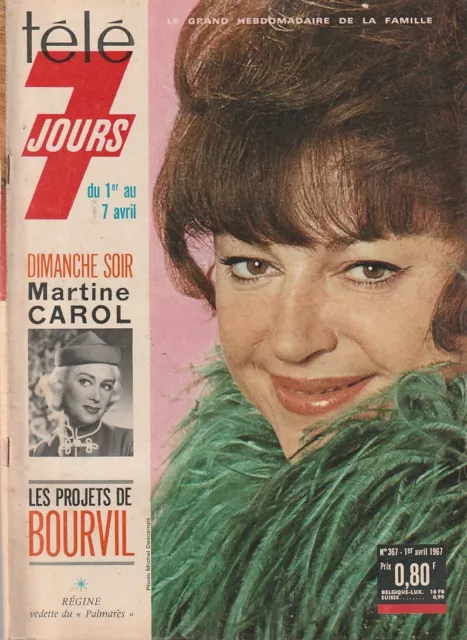 Télé 7 Jours 367 01/04/1967 Régine , Martine Carol 22/481 2*