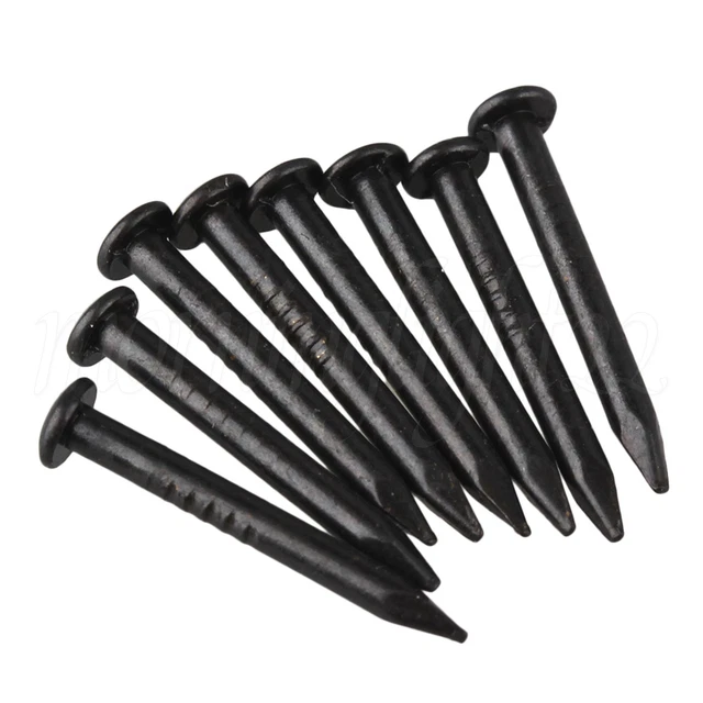 0.15x1.5cm Round Head Antique Pure Copper Nail Set of 50 Black