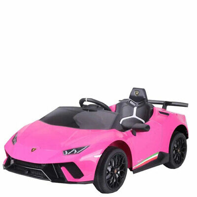 Auto Macchina elettrica per bambine Lamborghini Huracan 12V rosa telecomando LED