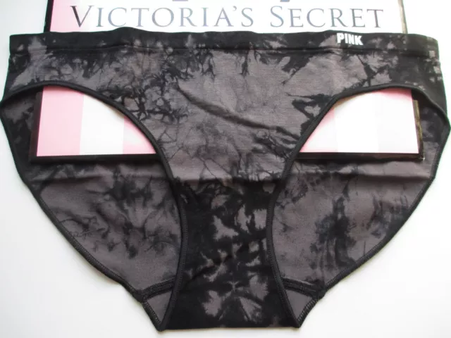 VICTORIA'S SECRET PINK Charcoal Tie Dye Seamless Bikini Panty S M L XL 2XL VS