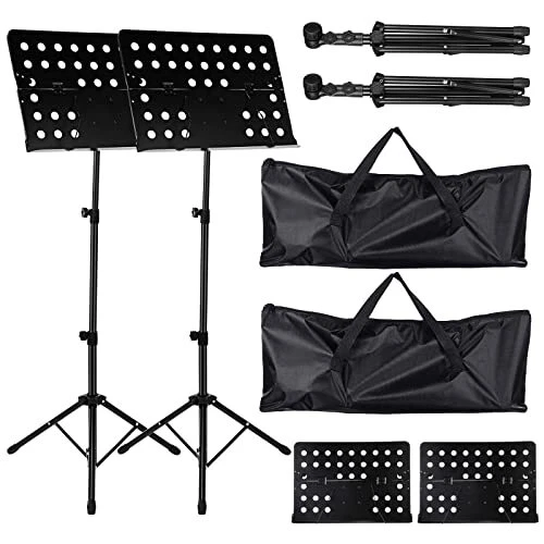 2 Pack Adjustable Sheet Music Stand Portable Professional Music Stand Music