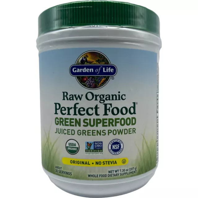 New Sealed GARDEN of LIFE Raw Organic PERFECT FOOD Green Superfood Exp-03/2025