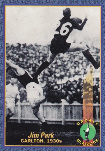 AFL 1994 Herald-Sun Carlton Blues - Jim Park Cazaly Classics Card No.81