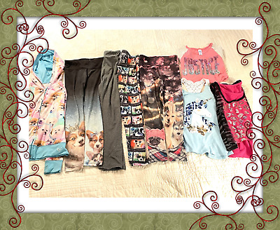 Girls Clothes size 6 - 7  JUSTICE Luluroe Leggings Dogs  🎀 Lot of 8 pieces!!