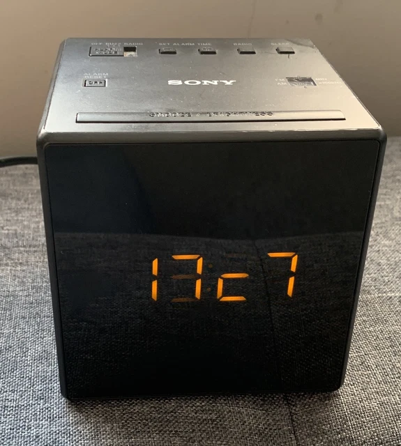 SONY ICFC1 CUBE Design FM/AM Clock Radio Bedside Dual Alarm Clock