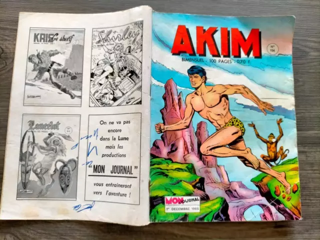 bd AKIM n° 154 mon journal 01/12/1965  capitaine AUDAX ROULETABILLE ROCAMBOLE