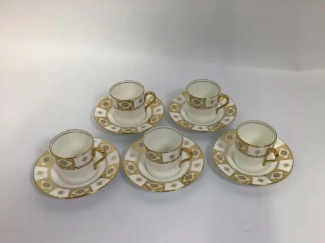 Vintage Set of Aynsley Belmont Cups And Saucers 5 Cups 6 Saucers