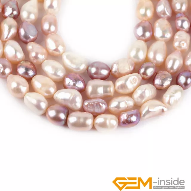 Natural Freshwater Pearls Gemstones Potato Nugget Loose Beads 15" 10-12x12-14mm 3