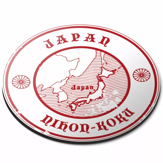 Round Mouse Mat - Japan Nihon Koku Japanese Map Travel Office Gift #4293