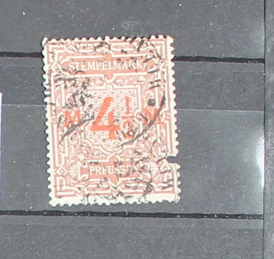 4 1/2 Mark Stempelmarke Preussen, gestempelt