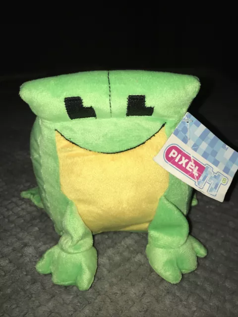 PMS MINECRAFT STYLE Frog Plush Stuffed Frogger Pixel m8 Bit Square