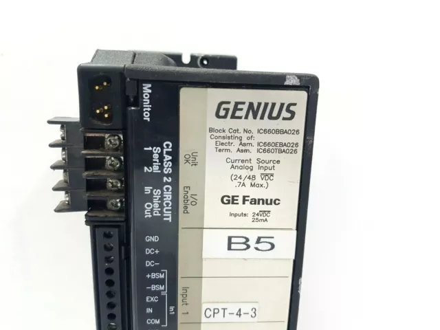 GE Fanuc Eléctrico Módulo Entradas 24VDC 25MA IC660EBA026K / Envío Rápido 2