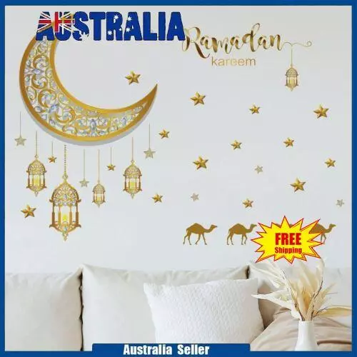 Eid Mubarak Wall Stickers Ramadan Decor for Home Islamic Ramadan Kareem Muslim