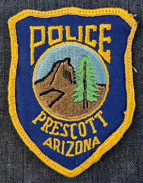 Prescott Arizona AZ Police Shoulder Patch  Uniform Removed Vintage Cheesecloth