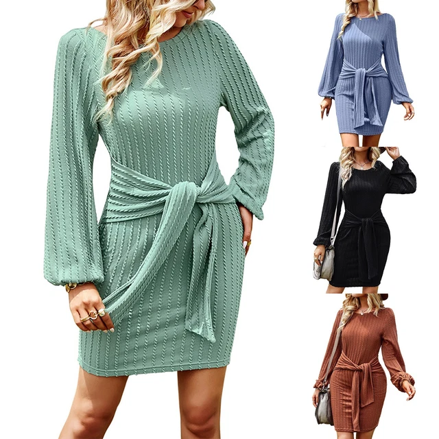 Abito da Donna Maglione Abito Primavera Inverno Abito Mini Abito Autunno