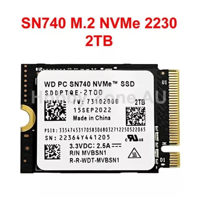 2TB M.2 2230 NVMe PCIe SSD Gen 4.0x4, 4500MB/s Read, 4000 MB/s Write  (Upgrade for Steam Deck, Surtface)