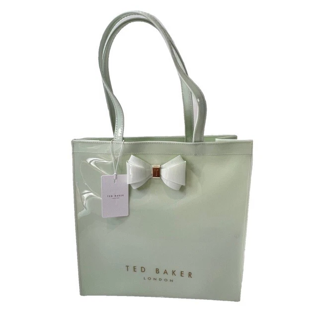 Ted Baker GROSSE Tasche neuwertig grün Icon Shopper PVC Kunststoff UVP £40