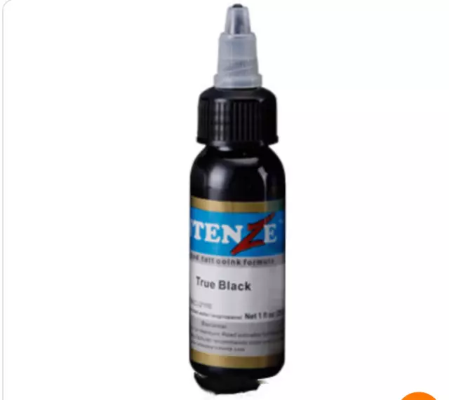 GENUINE TRUE BLACK Tattoo Ink 1oz (30ml) Bottle