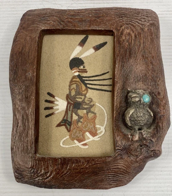 Navajo sand art “Hoop dancer”