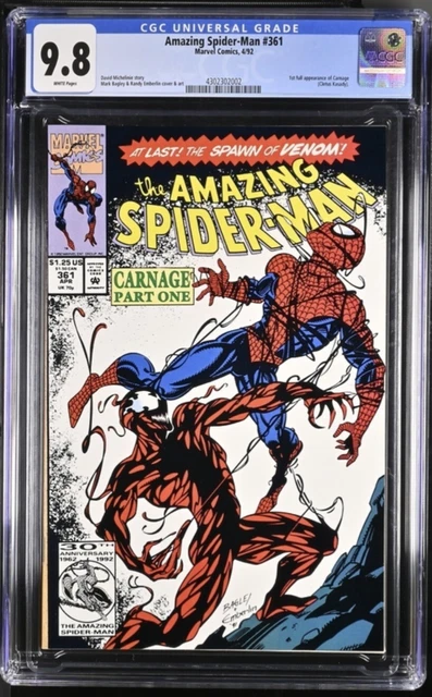 Amazing Spider-Man # 361 CGC 9.8 1st Full App of Carnage (Cletus Kasady)