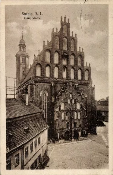 Ak Żary Sorau Niederlausitz Ostbrandenburg, Hauptkirche - 4258582