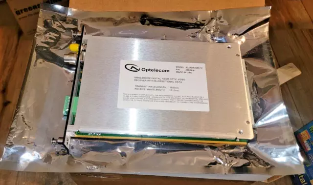 OPTELECOM, 23822-4, 9221DR/SM-FC. Multimode Digital Fiber Video DATA RCVR, NEW