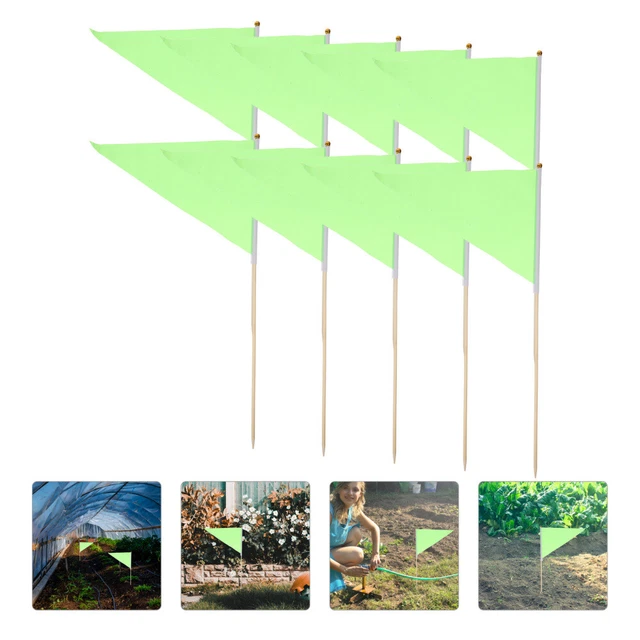 30x Markierungsflaggen Gelb - PVC Gartenflaggen 38cm Für Rasen & Vermessung