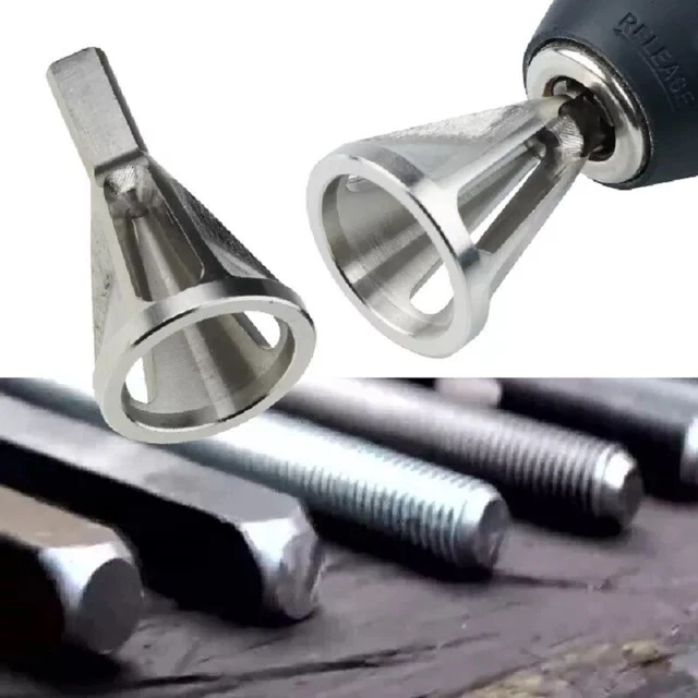 1/2X Entgraten externes Fasenwerkzeug Edelstahl entfernen Gratbohrer Bit Metall