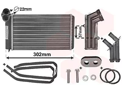 VAN WEZEL Wärmetauscher, Innenraumheizung 58006201 für VW FORD SEAT