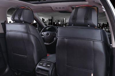 Noir Luxe PU En Cuir Auto Siège De Voiture Couvre pour Seat Fiat Volvo