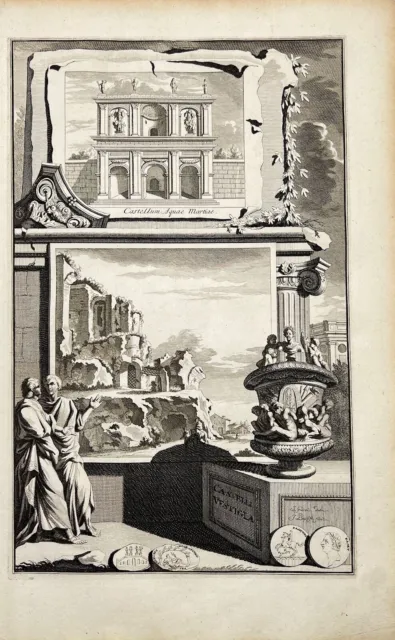 Stampa antica - Una ricostruzione del Castellum Aquiae Martiae - Jan Goeree