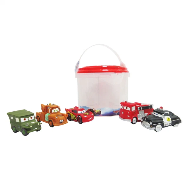 DISNEY PIXAR CARS Bath Tub Toy Set Classic Vehicle Figures Swimming