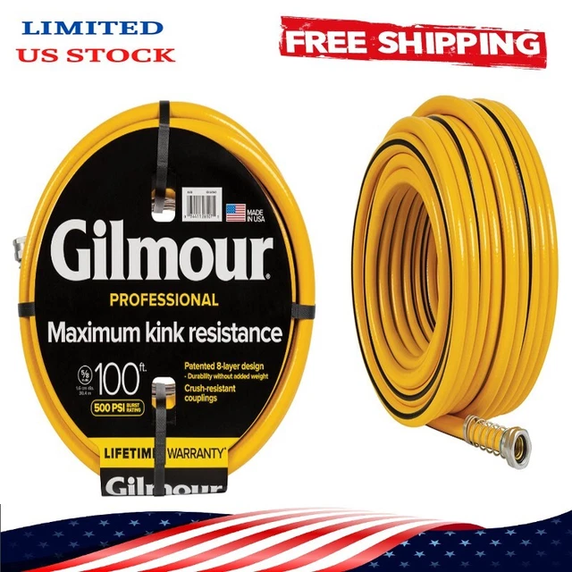 GILMOUR PROFESSIONAL FLEXOGEN 5/8" x 100' Garden Hose, Yellow 47.33
