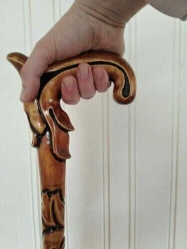 Derby desginer Hand Carved For Men & Women Wooden Stick Walking Cane handmade