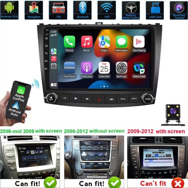 For Lexus Is250 Is350 2006-2012 Android 13 Apple Carplay Car Stereo Radio Gps Bt