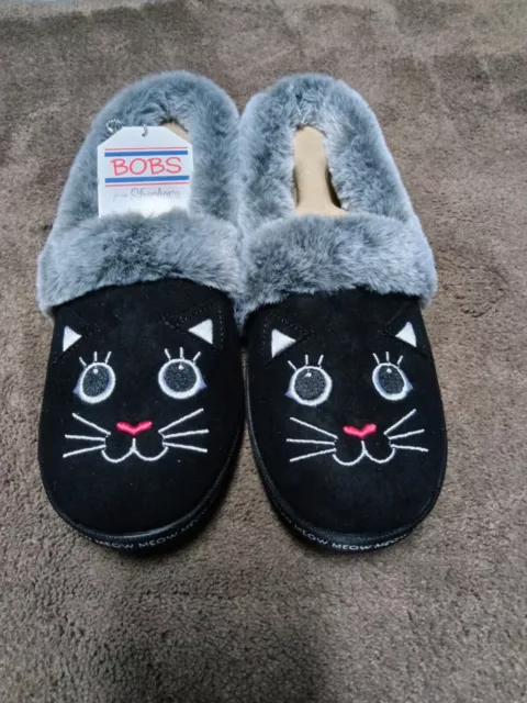 Skechers BOBS Too Cozy-Meow Slippers Women's Size 7.5M