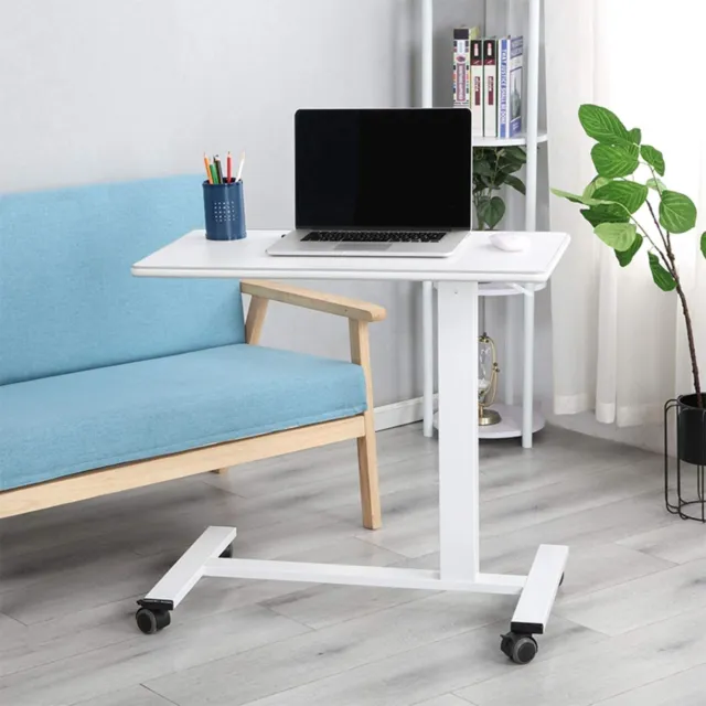 Hospital Medical Adjustable Overbed Bedside Nursing Laptop Table with Wheels