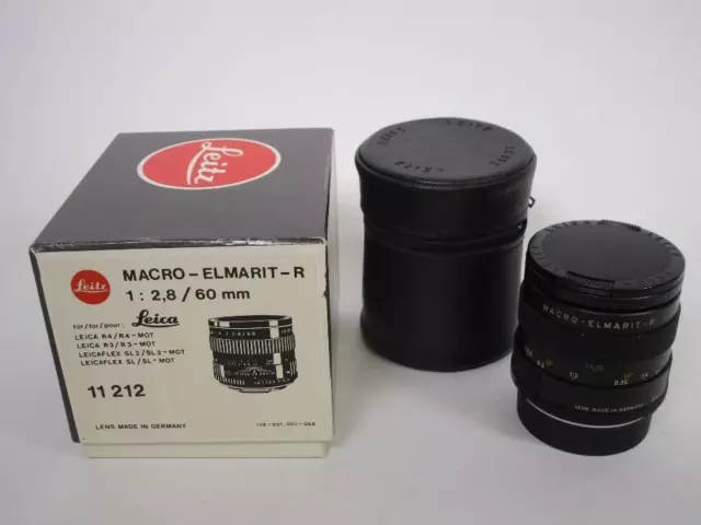 Objetivo Leica 11 212 Macro-Elmarit-R 1:2,8 / 60 mm + embalaje original 1g5720