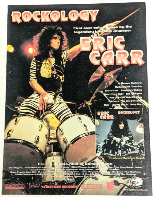 Kiss / Eric Carr / Bruce Kulick 1999 Rockology Lp / Album Magazine Print Ad +Dvd