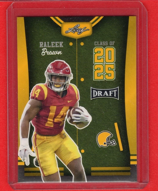 RALEEK BROWN 2023 Leaf Draft Class of 2024 Gold Parallel 84 USC