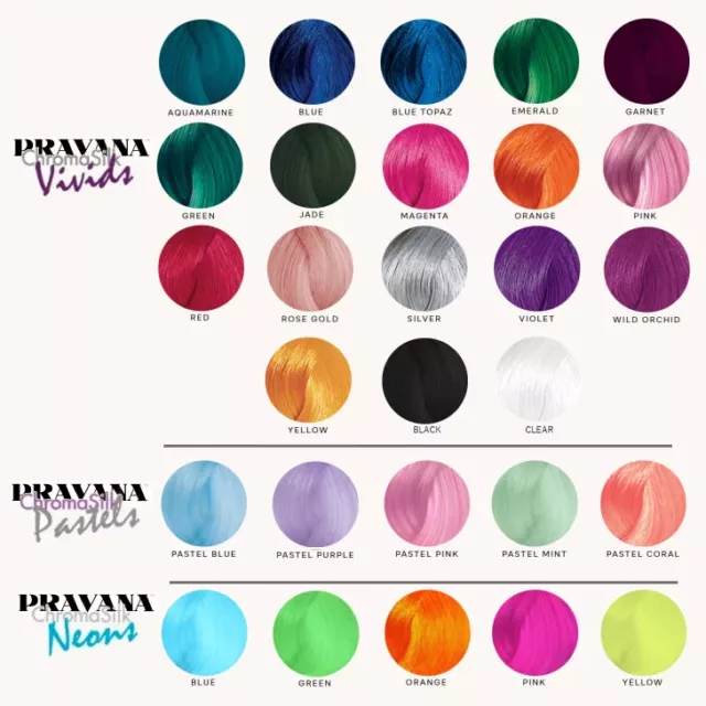 Pravana Chromasilk Vivids Semi Permanent Hair Color 3oz. - ALL SHADES AVAILABLE 3